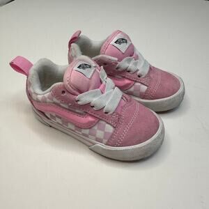 VANS Knu Skool Prism Pink Checks Toddler Sneakers